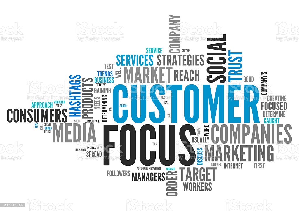 Word Cloud with Customer Focus related tags